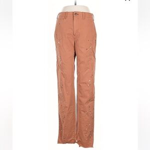 GAP Women's Brown Straight Leg Jeans with paint splatter design